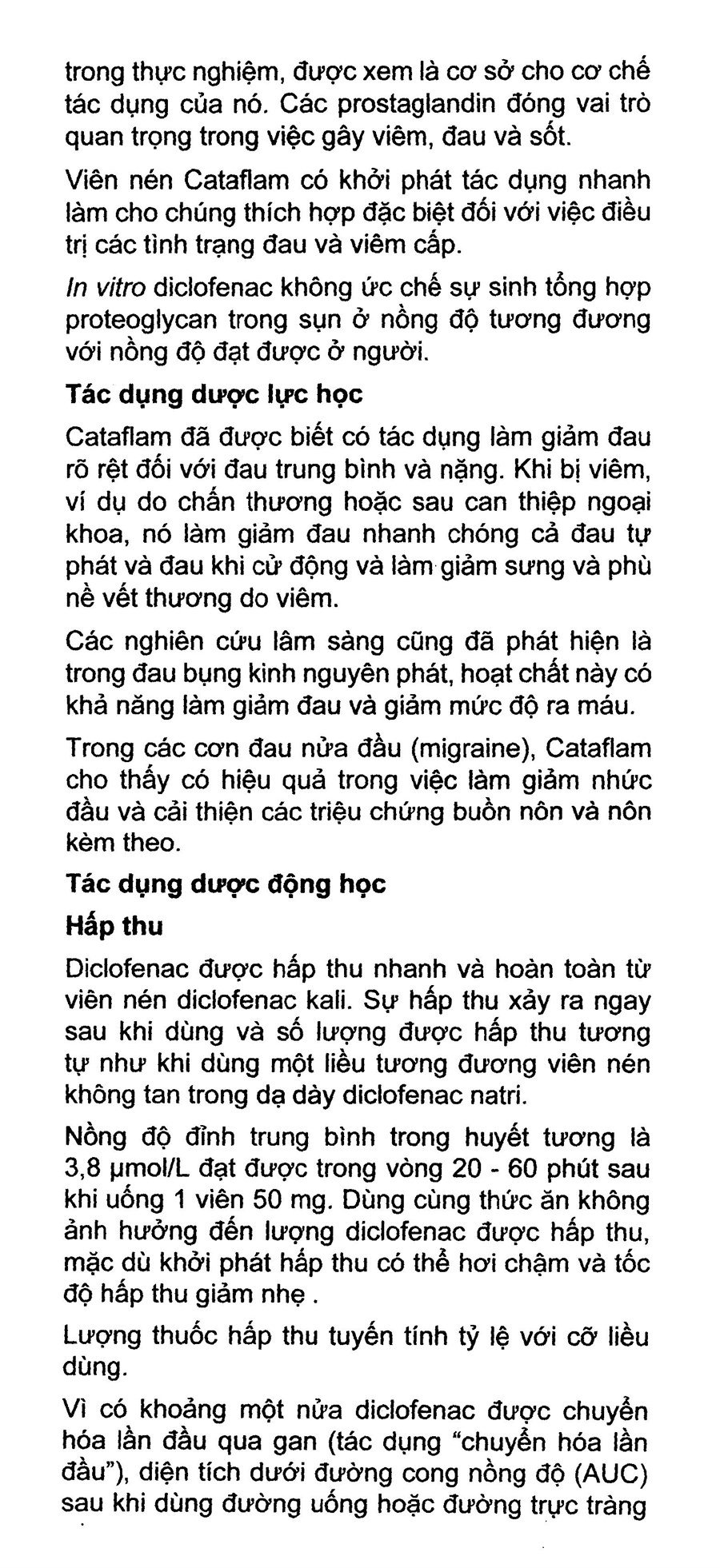 Cataflam 25mg giảm đau, kháng viêm xương khớp (1 vỉ x 10 viên) - 12